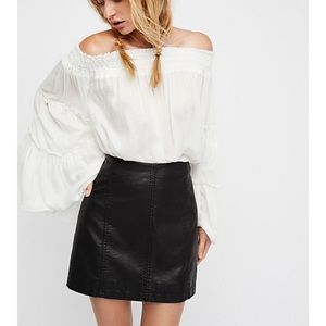 Free people faux leather skirt